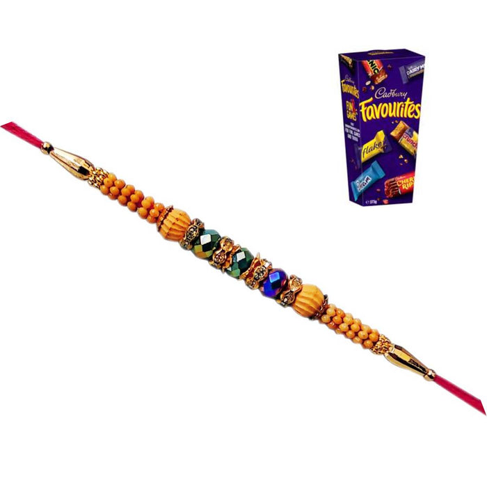 1 Rakhi - Beautiful Rakhi With Cadbury Favourite Chocolate Box