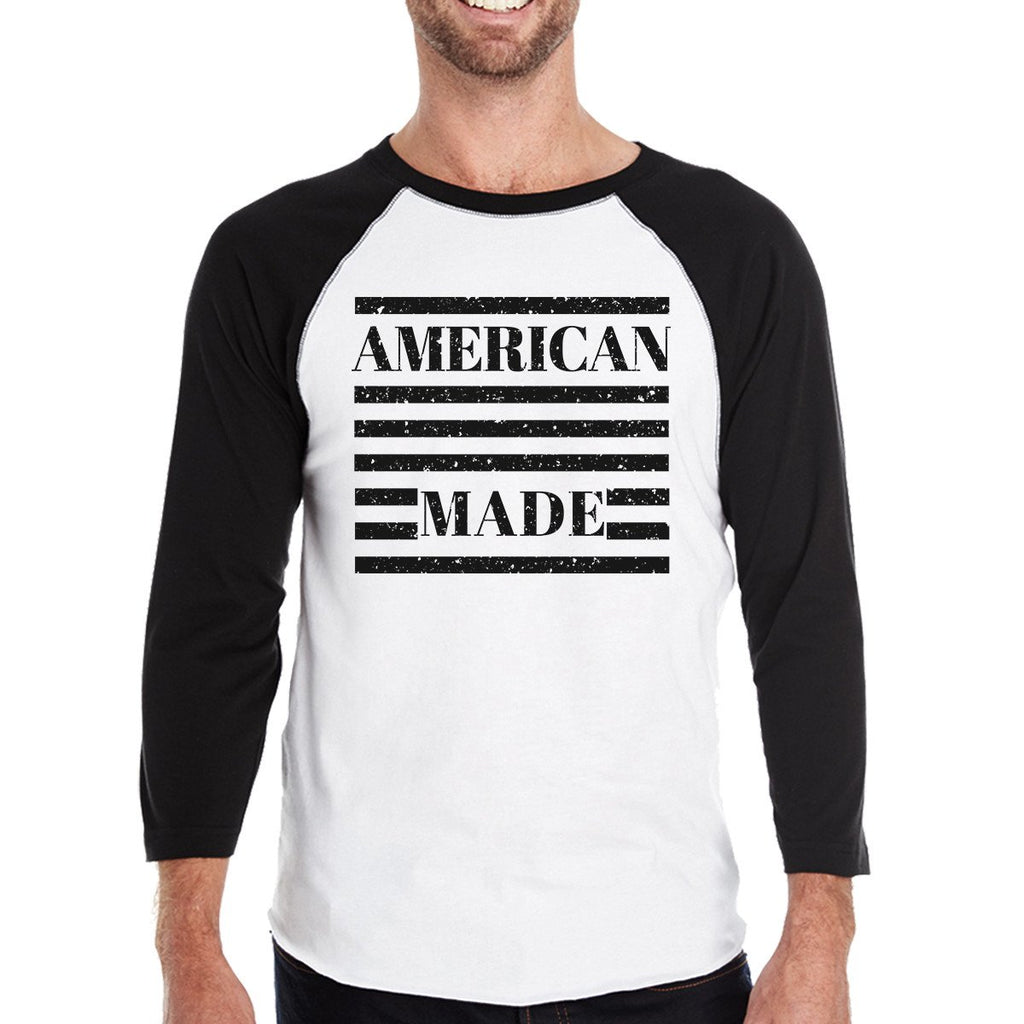 American Made Humorous Design Mens Raglan T Shirt Gifts For Him