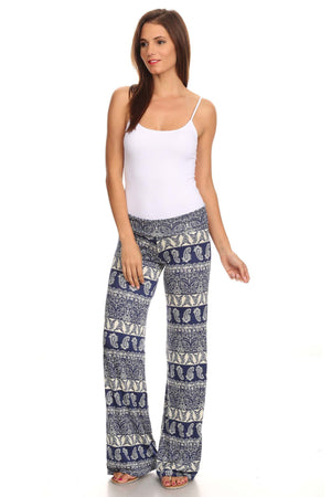 Women's Printed Palazzo Pants Made in USA
