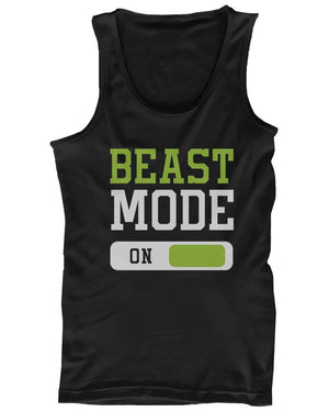Graphic Tank Tops - Beast Mode Men's Workout Tanktop Work Out Tank Top Fitness Clothe Gym Shirt