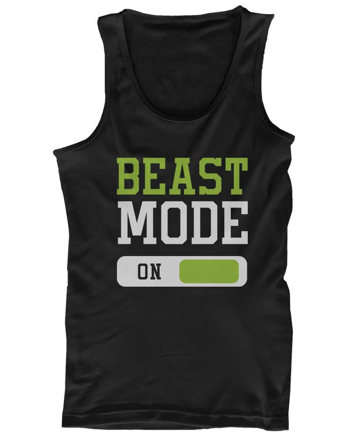 Graphic Tank Tops - Beast Mode Men's Workout Tanktop Work Out Tank Top Fitness Clothe Gym Shirt