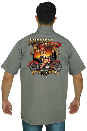 Men's Mechanic Work Shirt American Dream USA Pride