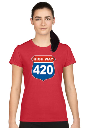 Women's Juniors T Shirt Highway 420
