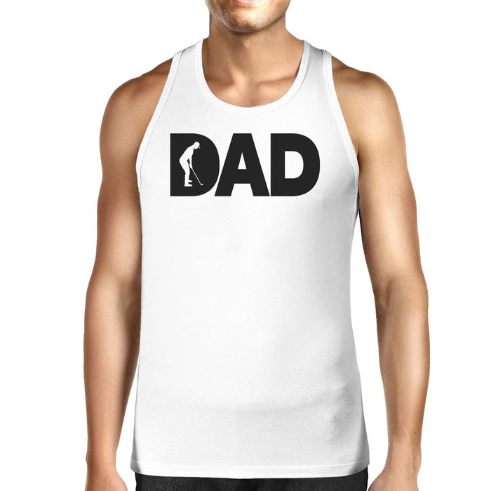 Men's Tank Tops - Dad Golf Mens White Graphic Tanks Unique Design Gifts For Father