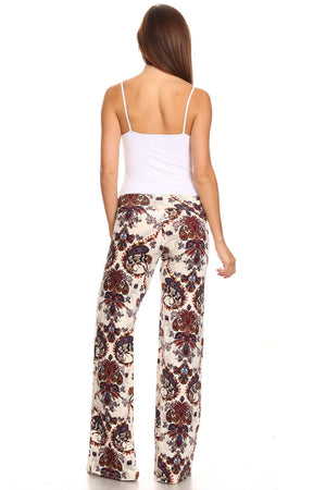 Women's Printed Palazzo Pants Made in USA