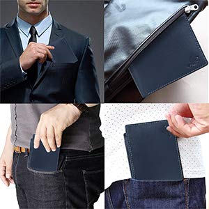 HORNBULL Maddison Men's Navy Genuine Leather Wallet