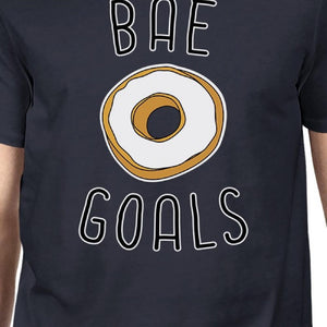 Bae Goals Mens Navy T-shirt Funny Quote Trendy Graphic Tee For Guys