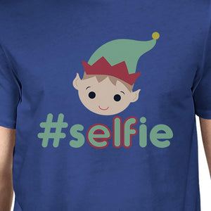 Hashtag Selfie Elf Mens Royal Blue Shirt