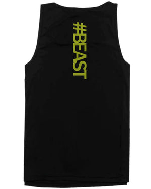 Graphic Tank Tops - Beast Neon Back Print Men’s Work Out Tank Top Gym Sleeveless Beast Tanks