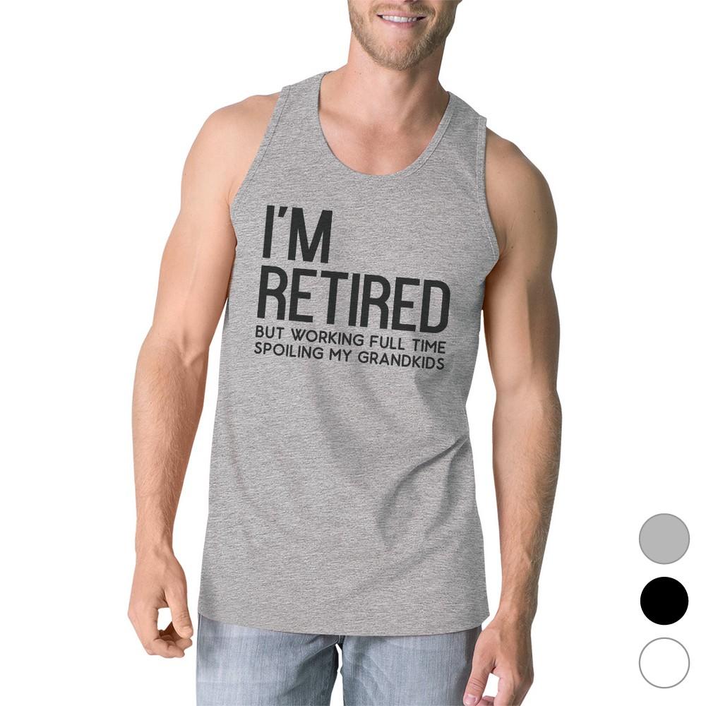 Workout Tank Tops - Retired Grandkids Mens Unique Comfortable Graphic Sleeveless Top