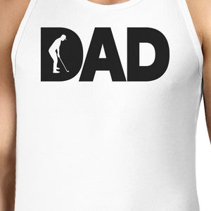 Men's Tank Tops - Dad Golf Mens White Graphic Tanks Unique Design Gifts For Father
