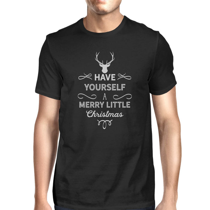 Have Yourself A Merry Little Christmas Mens Black Shirt