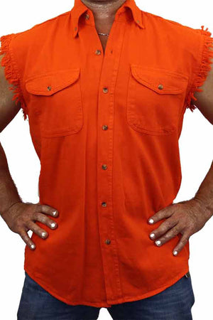 Men's Sleeveless Denim Shirt American Dream Made in the USA Biker