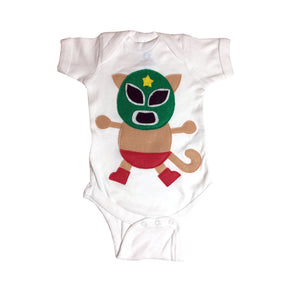 Baby Onesie - Kitty Luchador - Mexican Wrestler Cat