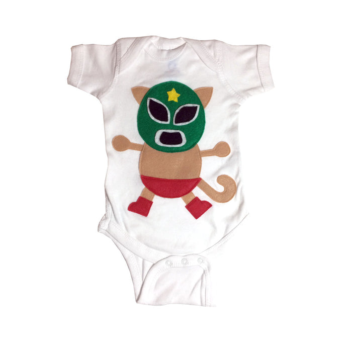 Baby Onesie - Kitty Luchador - Mexican Wrestler Cat