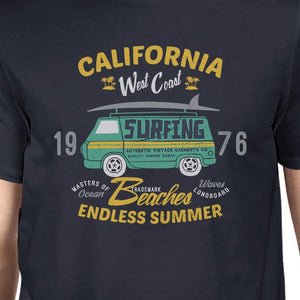 Men's Clothing - California Beaches Endless Summer Mens Navy Shirt