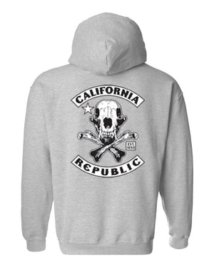 Men's/Unisex Zip-Up Hoodie California Republic Bad To The Bone Biker