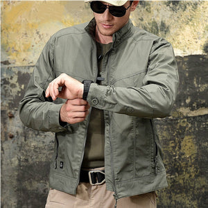 Cargo Tactical Jacket Men Wear-Resistant Waterproof Breathable Casual Coats Male Outdoor Commute Hiking Climbing Mens Jackets