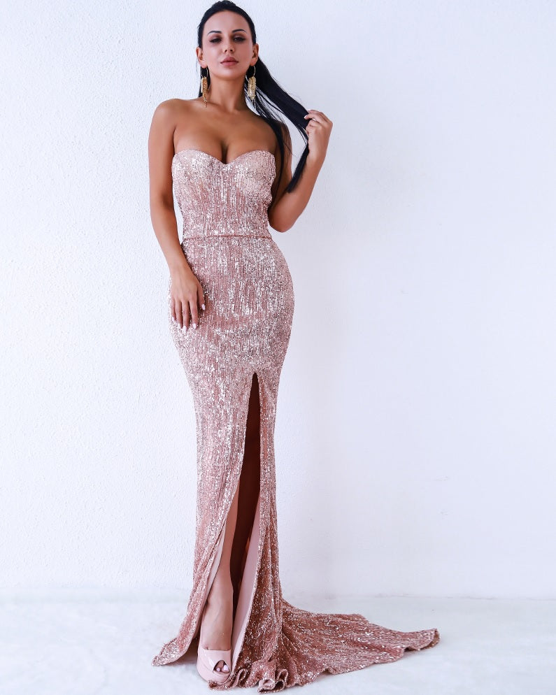 Evening Gown - Champagne Gold Gown