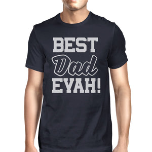 Best Dad Evah Men's Navy Short Sleeve Shirt Humorous Gifts For Him