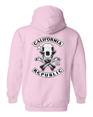 Men's/Unisex Zip-Up Hoodie California Republic Bad To The Bone Biker