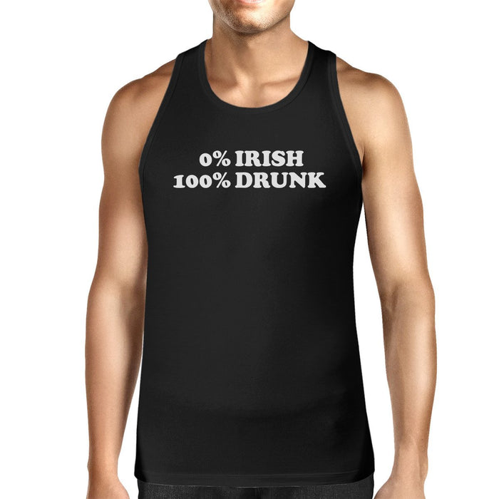 Workout Tank Tops - 0% Irish 100% Drunk Men's Black St Patricks Day Tank Top Gift Idea