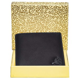 Men's Navy Genuine Leather Wallet