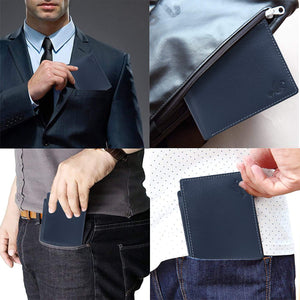 HORNBULL Maddison Men's Navy Genuine Leather Wallet