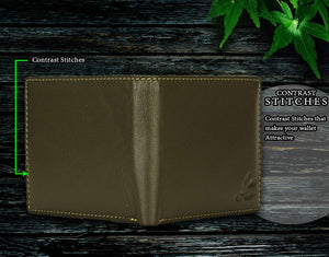 Men's Navy Genuine Leather Wallet