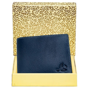 Men's Navy Genuine Leather Wallet