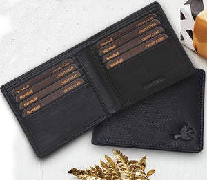 Men's Navy Genuine Leather Wallet