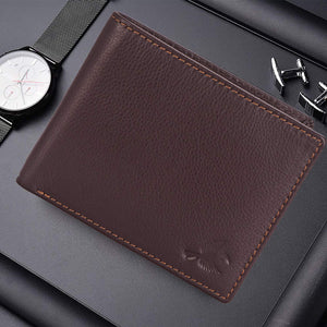 Men's Navy Genuine Leather Wallet