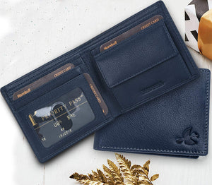HORNBULL Maddison Men's Navy Genuine Leather Wallet
