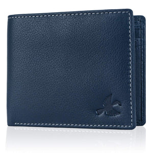 Men's Navy Genuine Leather Wallet