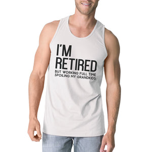 Workout Tank Tops - Retired Grandkids Mens Unique Comfortable Graphic Sleeveless Top