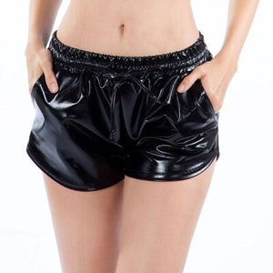 Women Shiny Metallic Hot Shorts