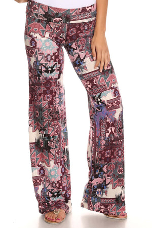 Women's Printed Palazzo Pants Made in USA