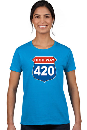 Women's Juniors T Shirt Highway 420