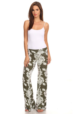 Women's Printed Palazzo Pants Made in USA