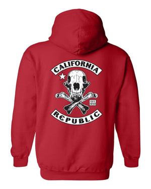 Men's/Unisex Zip-Up Hoodie California Republic Bad To The Bone Biker