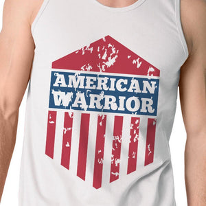 Graphic Tank Tops - American Warrior White Crewneck Graphic Tanks For Men Gift For Him