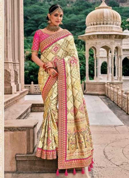 Beige Pure Silk Reception Wear Weaving Saree