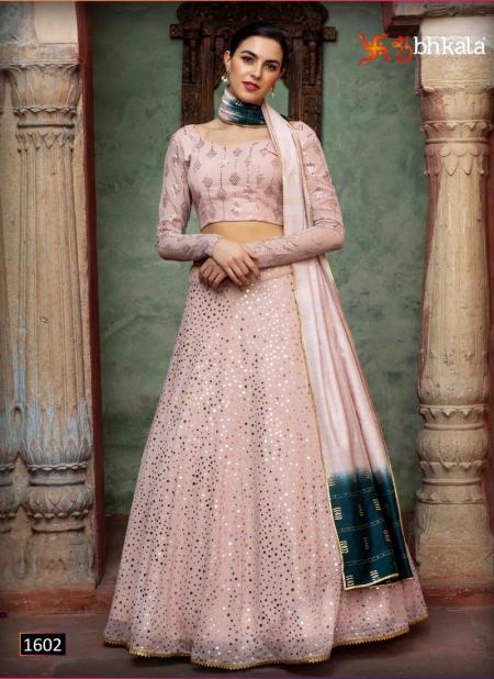 Dusty Pink Georgette Party Wear Sequins Work Lehenga Choli