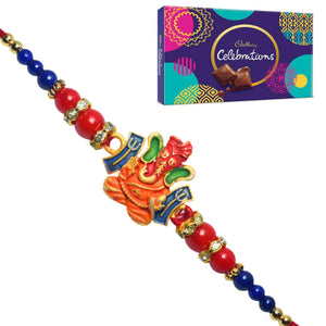 1 Rakhi - Ganapati Rakhi With Cadbury Celebrations