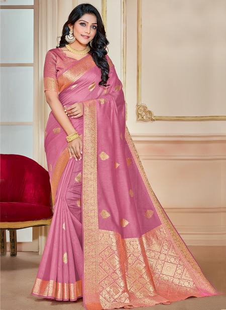 Purple Cotton Silk Traditional Wear Weaving Saree