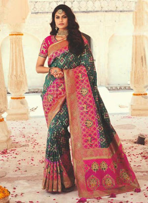 Rama Banarasi Silk Wedding Wear Weaving Saree