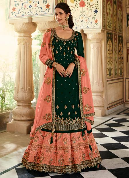 Rama Georgette Reception Wear Embroidery Work Lehenga Suit