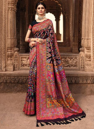 Rani Banarasi Silk Wedding Wear Weaving Saree