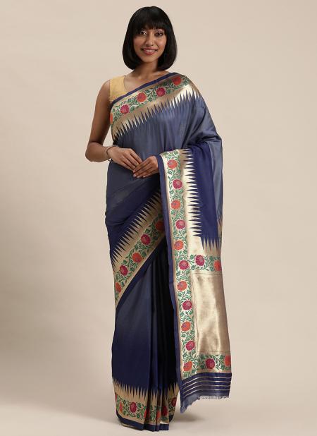 Royal blue Silk Traditional Wear Weaving Saree