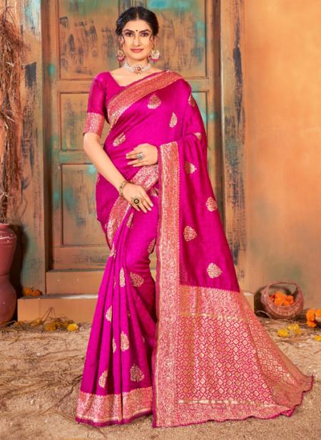 Violet Banarasi Silk Traditional Wear Weaving Saree